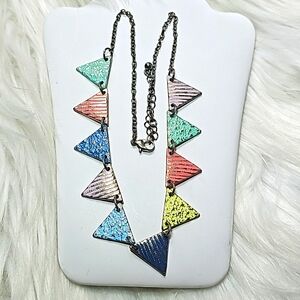 Anju Rainbow Bunting Flag Necklace